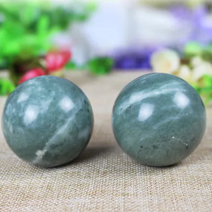 Boules de Massage en Jade Naturel Lot de 2 - Collection "Énergies Sacrées"
