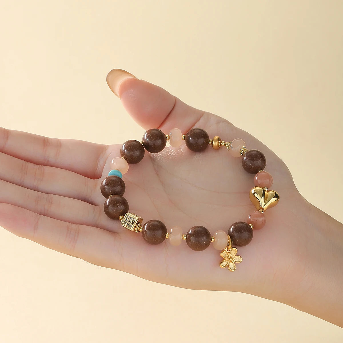 Bracelet Parfumé Perles d’Encens & Agrumes Fait Main - Collection "Énergies Sacrées"